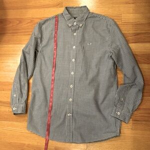 Vineyard Vines button down Whale Shirt Boys size XL (18) navy white Gingham